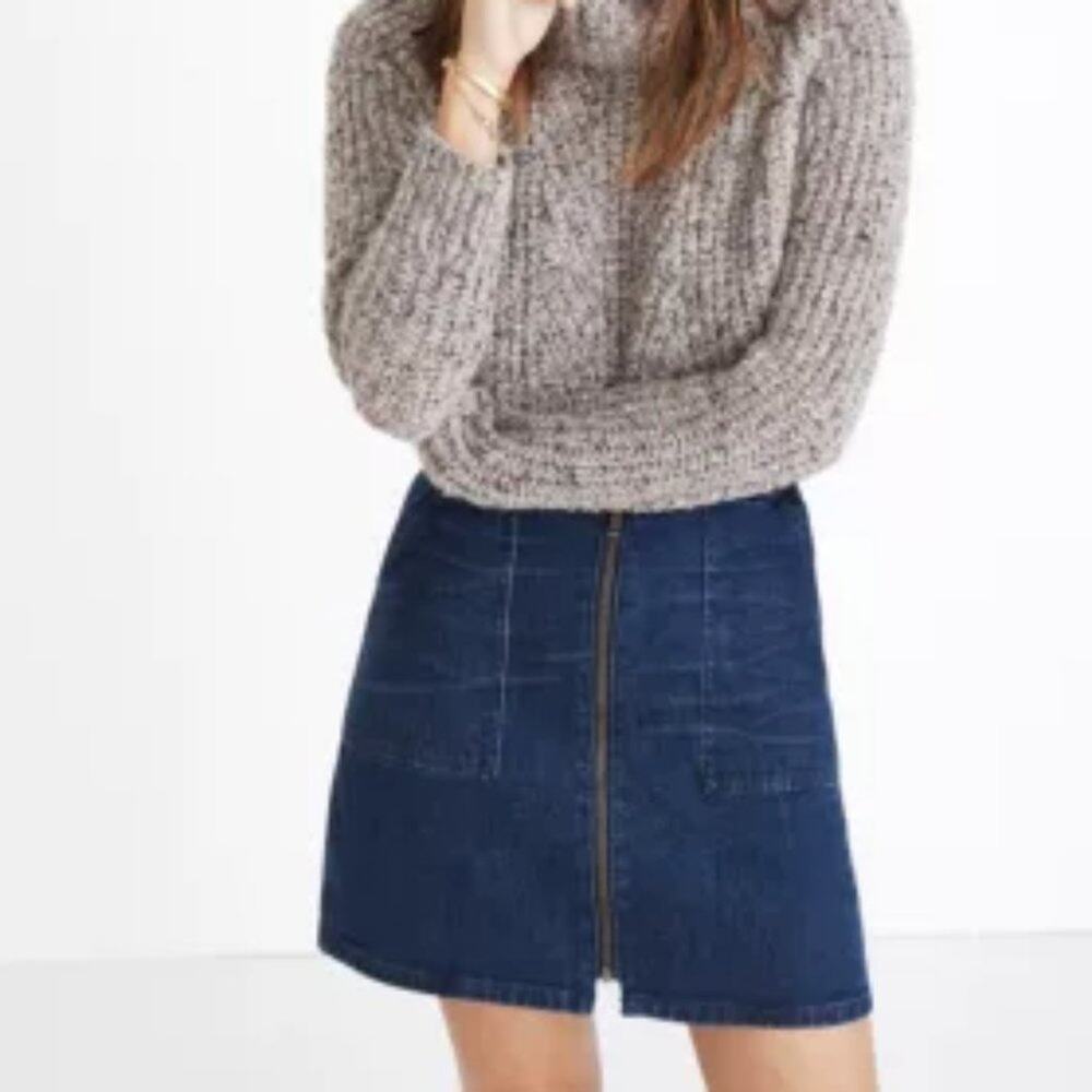 Madewell Blue Mini Skirt